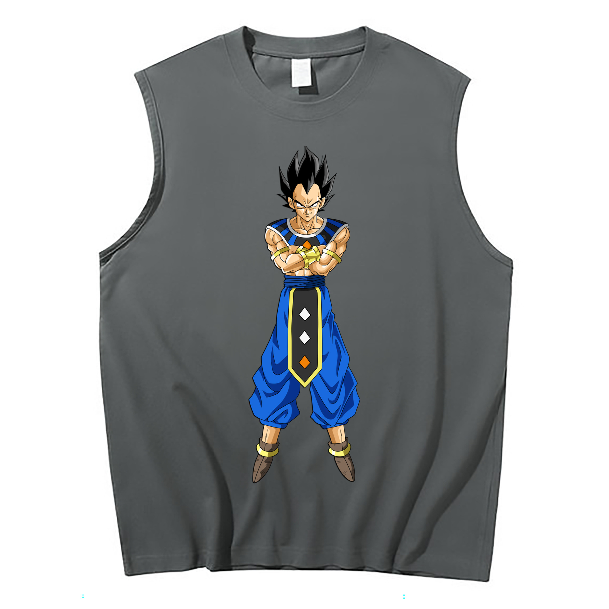 （画像用） ドラゴンボール ベジータ四世（Bejīta Yonsei）DRAGON BALL Vegeta IV コットン100％タンクトップ（フロントプリント）